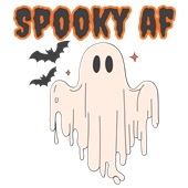 Epic Adult/Youth Spooky AF Ghost Drip Halloween Cotton Graphic T-Shirts