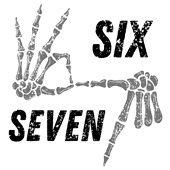 Epic Ladies 67 Six Seven Skeleton Hands Distressed V-Neck Graphic T-Shirts