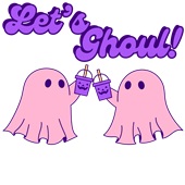 Epic Adult/Youth Let's Ghoul Cheers Pink Party Ghosts Cotton Graphic T-Shirts