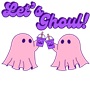 Epic Adult/Youth Let's Ghoul Cheers Pink Party Ghosts Cotton Graphic T-Shirts