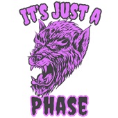 Epic Ladies It's Just A Phase Werewolf Monsters V-Neck Graphic T-Shirts