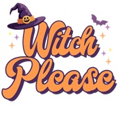 Epic Adult/Youth Witch Please Halloween Pumpkin Bat Cotton Graphic T-Shirts