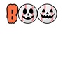 Epic Ladies Boo Baseball Pumpkins Jack O' Lanterns V-Neck Graphic T-Shirts