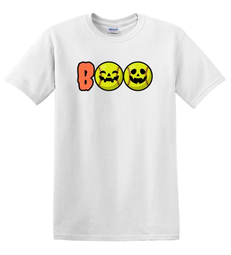 Epic Adult/Youth Boo Softball Pumpkins Jack O' Lanterns Cotton Graphic T-Shirts. Free shipping.  Some exclusions apply.