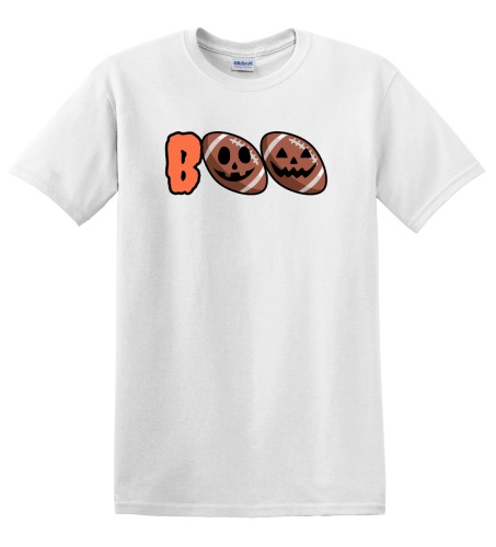 Epic Adult/Youth Boo Football Pumpkins Jack O' Lanterns Cotton Graphic T-Shirts. Free shipping.  Some exclusions apply.