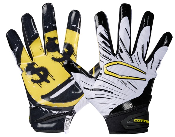 Cutters Game Day Receiver Football Gloves Adult Sz L/XL White - 4
