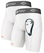 Shock Doctor 2-Pack Core Compression Short with Bio-Flex Cup Adult Youth
