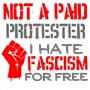 Epic Adult/Youth Not Paid Protester Hate Fascism For Free Cotton Graphic T-Shirts