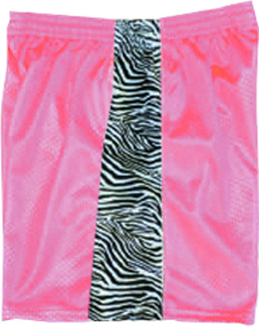Fit 2 Win Mesh KIKI Pink w/Zebra Athletic Shorts