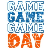 Epic Ladies Game Day Basketball Blue College Pro Fan V-Neck Graphic T-Shirts