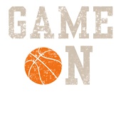 Epic Ladies Game On Basketball Tan College Pro Fan V-Neck Graphic T-Shirts