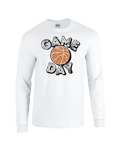 Epic Game Day Basketball College Fan Grit Long Sleeve Cotton Graphic T-Shirts. Free shipping.  Some exclusions apply.