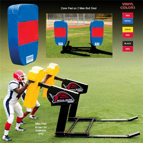 Fisher 2 Man Football Bull Sleds w/ Zone Pads