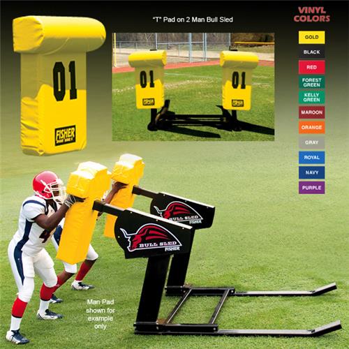 Fisher 2 Man Football Bull Sleds w/ "T" Pads