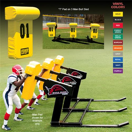 Fisher 3 Man Football Bull Sleds w/ "T" Pads