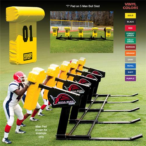 Fisher 5 Man Football Bull Sleds w/ "T" Pads