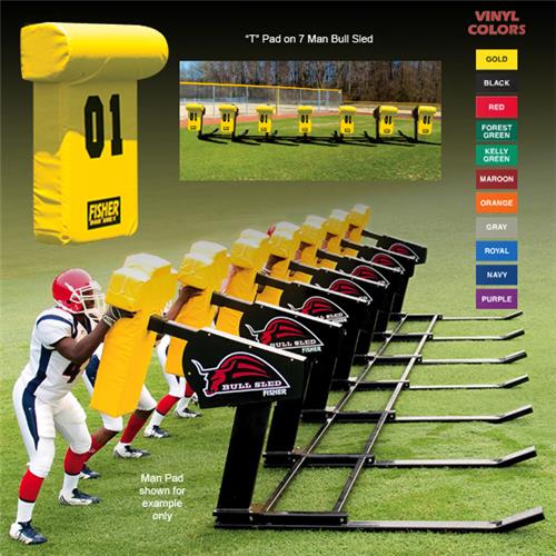Fisher 7 Man Football Bull Sleds w/ "T" Pads
