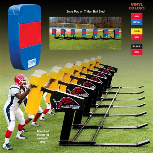 Fisher 7 Man Football Bull Sleds w/ Zone Pads