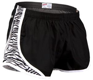 Soffe Juniors Zebra Print Team Shorty Shorts - Soccer Equipment and Gear