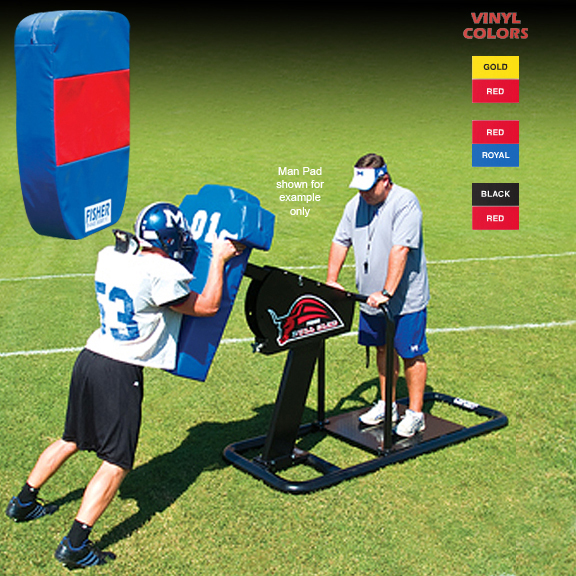 E24516 Fisher 1 Man Coach Football Bull Sleds w/ Zone Pad