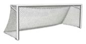 World Class 40 Element-SP 4" Round Aluminum 12'x6.5' Semi-Permanent Inground Soccer Goals (PAIR)