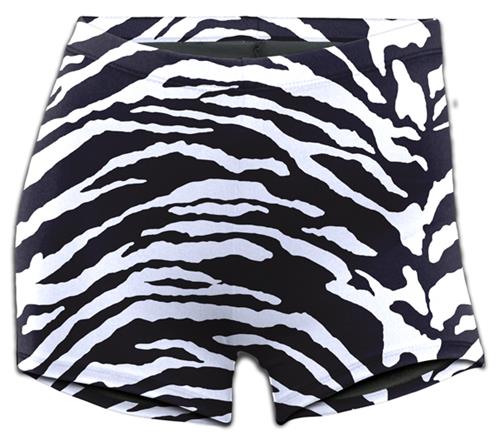 Soffe Juniors Zebra Print Compression Shorts
