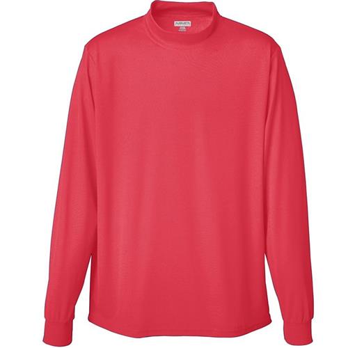 Adult (A3XL - Red) Wicking Mock Turtleneck Shirt