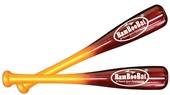 Bamboo Bat Baseball or Softball 18" & 21" One Hand Training Bat Top & Bottom Hand Training