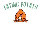 Epic Adult/Youth Eating Potato Is Me Thanksgiving Meme Cotton Graphic T-Shirts