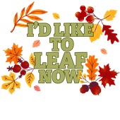 Epic Ladies I'd Like To Leaf Now Fall Thanksgiving V-Neck Graphic T-Shirts