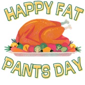 Epic Adult/Youth Happy Fat Pants Day Thanksgiving Feast Cotton Graphic T-Shirts