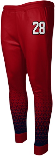 Sublimated Modern Tapered Stretch Fleece Joggers - "Triangles". Free shipping.  Some exclusions apply.