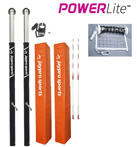 PowerLite Volleyball System (3" Floor Sleeve) - NFHS, NCAA, USVBA Compliant