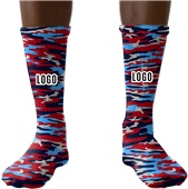 Custom Sublimated "Camo" 8" Mid-Calf Knit Socks for Sports Teams
