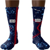Custom Sublimated "Grunge" 8" Mid-Calf Knit Socks for Sports Teams