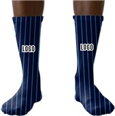 Custom Sublimated "Pinstripe" 8" Mid-Calf Knit Socks for Sports Teams