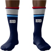 Custom Sublimated "Stix" 8" Mid-Calf Knit Socks for Sports Teams