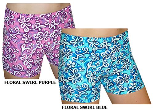 Plangea Spandex 4" Sports Shorts - Floral Print