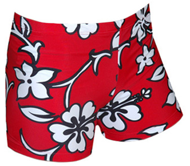 Plangea Spandex 2.5" Sports Shorts-Hibiscus Print