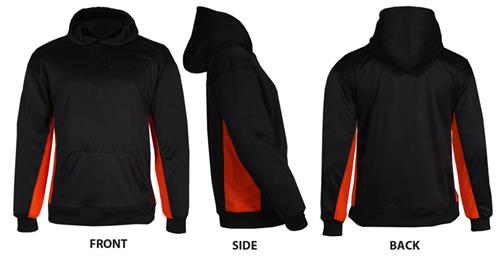 Badger BT5 Black/Orange Fleece Hoodies