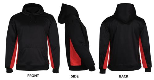 Badger BT5 Fleece Black/Red Hooded Pullovers