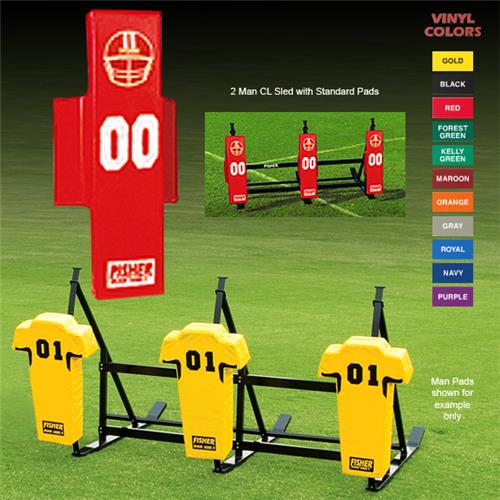 Fisher 3 Man Football CL Sleds w/ Standard Pads