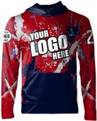 Sublimated Fleece-Lined Hoodie - "Grunge" Custom Team Gear