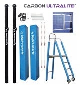 Carbon Ultralite Volleyball Deluxe Package (3" Floor Sleeve) - NFHS, NCAA, USVBA Compliant