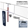 Hybrid Steel Volleyball Net Center Upright System (3" Floor Sleeve) NFHS, NCAA, USVBA Compliant