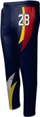 Sublimated Fleece Open Bottom Sweatpants - "Wavepoint"