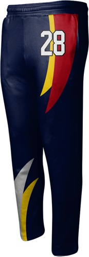 Sublimated Fleece Open Bottom Sweatpants - "Wavepoint". Free shipping.  Some exclusions apply.