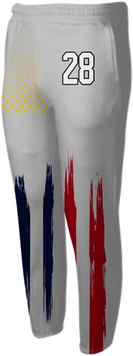 Sublimated Fleece Loose Fit Elastic Bottom Sweatpants - AmericanPaint. Free shipping.  Some exclusions apply.