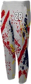 Sublimated Fleece Loose Fit Elastic Bottom Sweatpants - Grunge