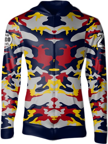 Custom Sublimated Jacket Custom Sublimated Full-Zip Fleece Hooded Jacket - Camo - Soccer ...